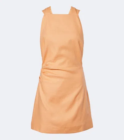 Sir Thora Linen Minidress In Brown