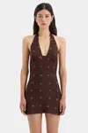 SIR TONI HALTER MINI DRESS - CHOCOLATE DOT / 4