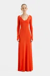 Sir Valejo Halter Dress In Tangerine