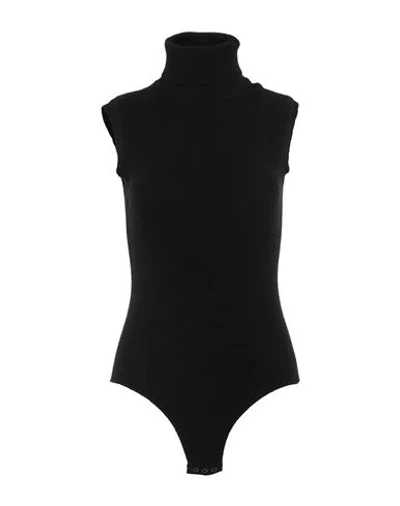 Sir-vice Woman Bodysuit Black Size 1 Wool, Cashmere
