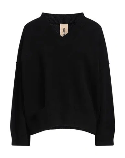 Sir-vice Woman Sweater Black Size 1 Wool, Cashmere