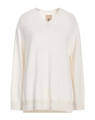 Sir-vice Woman Sweater Off White Size 1 Wool, Cashmere