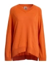 Sir-vice Woman Sweater Orange Size 2 Wool, Cashmere