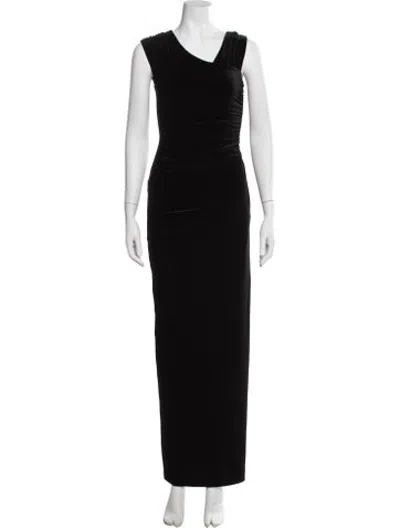 Pre-owned Sir V-neck Long Dress In Black