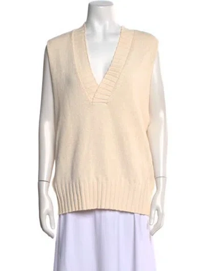 Pre-owned Sir V-neck Sweater In Neutral