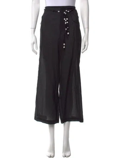 Pre-owned Sir Wide Leg Pants In Black