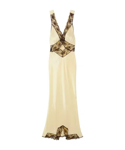 Sir Willa Lace-trimmed Cutout Silk Maxi Dress In Multi