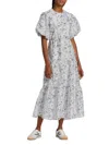 Sir Women's Dimitri Tiered Open-back Midi-dress In Gray