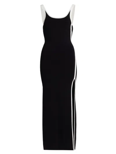 Sir Women's Solana Striped Compact Knit Maxi Dress In Black