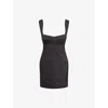 Sir Womens Black Alizee Structured Woven Mini Dress Xs In Black