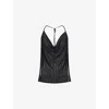 Sir Womens Black Azario Halterneck Knitted Top Xs