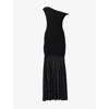 Sir Womens Indigo Twist Sleeveless Stretch-woven Blend Maxi Dress Black In Black