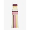 Sir Womens Elisa Stripe Fontana Striped Silk Midi Dress Xs In Multi