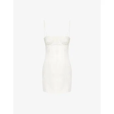 Sir Womens Ivory Alessandra Embroidered Linen Mini Dress