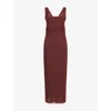 Sir Womens Espresso Jacques Twisted Jersey Midi Dress