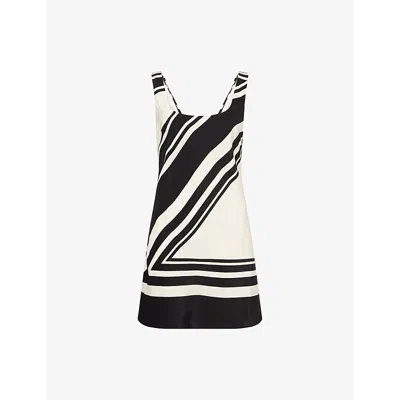 Sir Womens Milano Nero Pietra Scoop-neck  Silk Mini Dress Xs