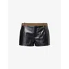 Sir Womens Black Brera Low-rise Faux-leather Short In Black