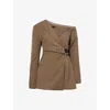 Sir Womens Chocolate Marle Sartoria Tailored Woven Mini Dress In Brown