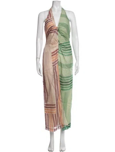 Pre-owned Sir Wool Long Dress W/ Tags In Green