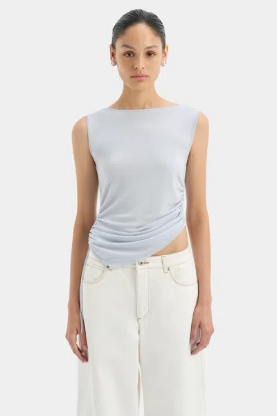 Sir Yolanda Ruched Tank In Powder Blue