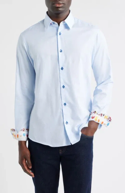 Siragusa Sinai Collection Luxe Cotton Dress Shirt In Blue