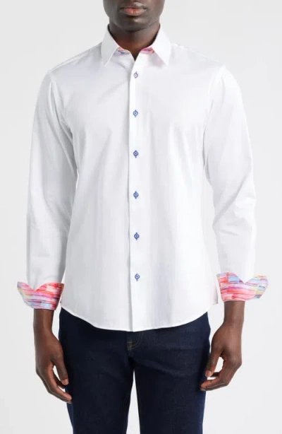 Siragusa Sinai Collection Luxe Cotton Dress Shirt In White