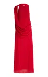 Sirapop Exclusive Gigi Crepe Chiffon Dress In Red