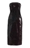 Sirapop Exclusive Keenan Strapless Sequin Dress In Brown