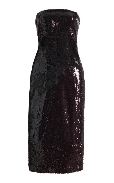 Sirapop Exclusive Keenan Strapless Sequin Dress In Brown