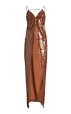 Sirapop Karina Sequin Top In Brown