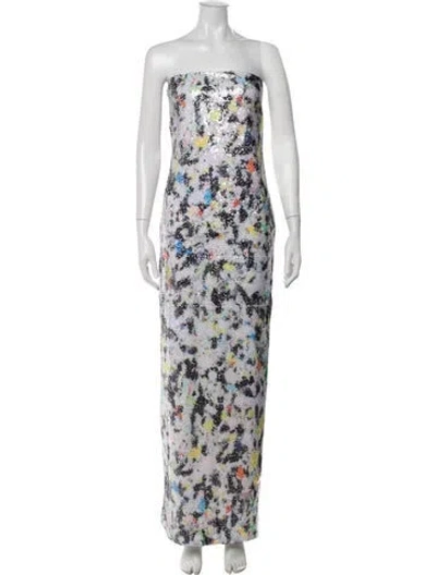 Pre-owned Sirapop Patterned Long Dress In Multicolor
