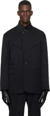 Sire Black Light Wool Blazer In Black