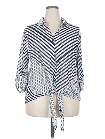 Pre-owned Siren Lily 3/4 Sleeve Blouse In Blue