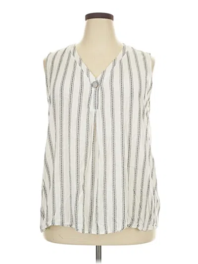 Pre-owned Siren Lily Sleeveless Blouse In Silver