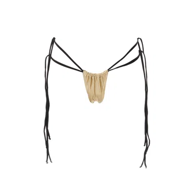 Siren Swimwear Women's Black / Gold Siren Ibiza Reversible Black & Gold Bottom In Black/gold