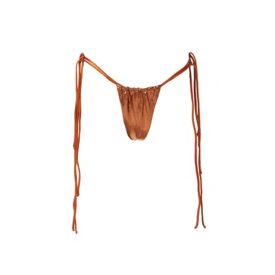 Siren Swimwear Women's Gold / Brown Siren Ibiza Reversible Bronze Bottom In Gold/brown