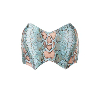 Siren Swimwear Women's Siren Mermaid Corset In Blue Snake