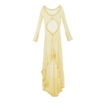 Siren Swimwear Women's Yellow / Orange Siren Santa Teresa Yellow Ruffle Dress In Yellow/orange
