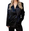 Sirena Adele Blazer In Black Tiger In Blue