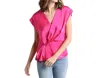 Sirena Chloe Asymmetrical Top In Pink In Pink