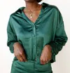 Sirena Daphne Top In Forrest Green In Blue