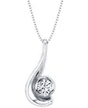 Sirena Diamond Swirl Frame 18" Pendant Necklace (1/4 Ct. T.w.) In 14k White Gold In White Gold