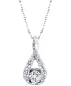 Sirena Diamond Swirl Frame 18" Pendant Necklace (3/8 Ct. T.w.) In 14k White Gold In White Gold