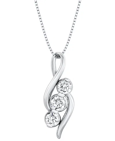 Sirena Diamond Treble Clef 18" Pendant Necklace (1/2 Ct. T.w.) In 14k White Or Yellow Gold In White Gold