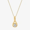 Sirena (i-j/vs1-vs2) Womens 1 Ct. T.w. Lab Grown White Diamond 14k Gold 18 Inch Pendant Necklace In Yellow