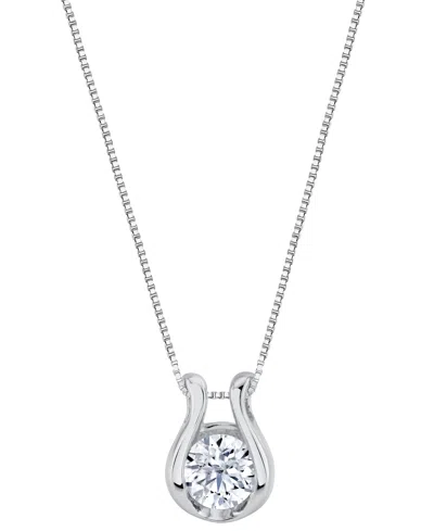 Sirena Lab Grown Diamond Horseshoe Pendant Necklace (1-1/2 Ct. T.w.) In 14k White Gold (also In 14k Yellow  In Metallic