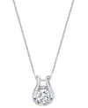 Sirena Lab Grown Diamond Horseshoe Pendant Necklace (1 Ct. T.w.) In 14k Yellow Gold (also In 14k White Gold In Metallic