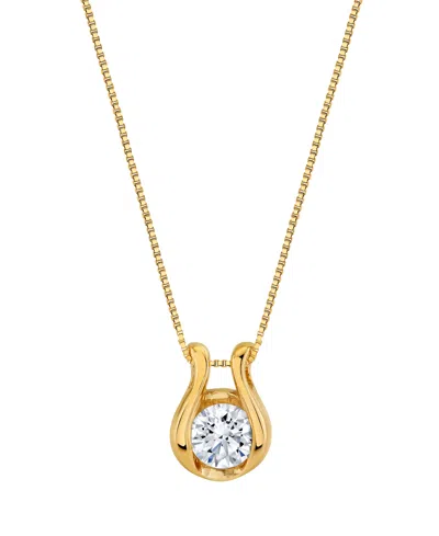 Sirena Lab Grown Diamond Horseshoe Pendant Necklace (1 Ct. T.w.) In 14k Yellow Gold (also In 14k White Gold
