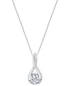 Sirena Lab Grown Diamond Knot Pendant Necklace (2 Ct. T.w.) In 14k White Gold (also In 14k Yellow Gold) In Metallic
