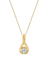 Sirena Lab Grown Diamond Knot Pendant Necklace (2 Ct. T.w.) In 14k White Gold (also In 14k Yellow Gold) In Gold